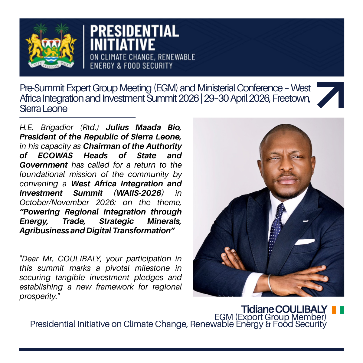 West Africa Integration and Investment Summit (WAIIS-2026)